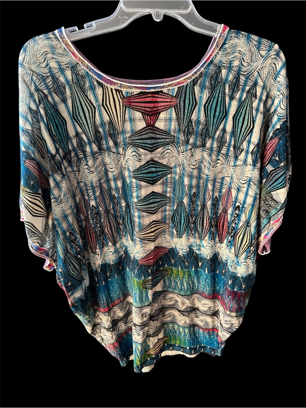 Custo Barcelona Multicolor Abstract Geo-Print Tunic
